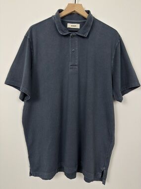 Buck Mason Washed Slate Short-Sleeve Polo